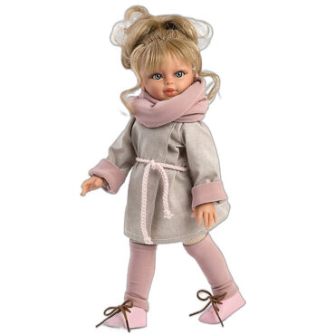 Кукла Сабрина с късо палто и шал-bellamiestore