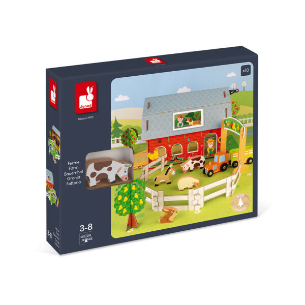 Дървена играчка - Ферма за животни от Janod-bellamiestore