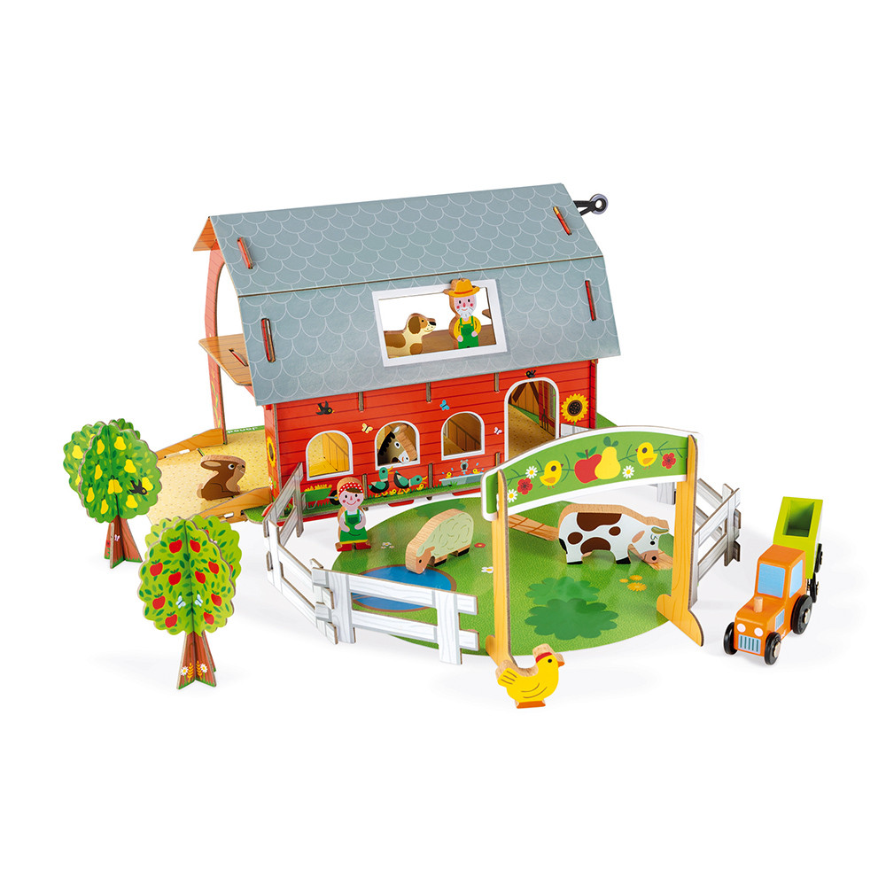 Дървена играчка - Ферма за животни от Janod-bellamiestore