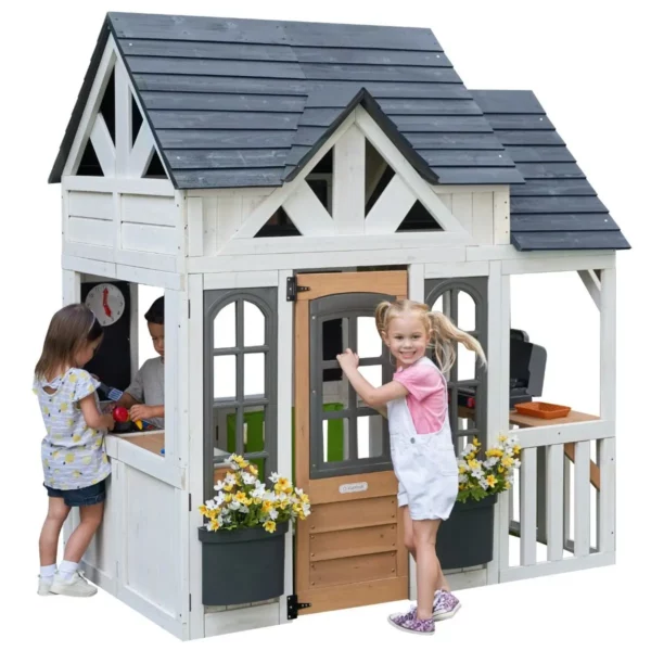 Детска дървена къща за игра в бяло KidKraft-bellamiestore