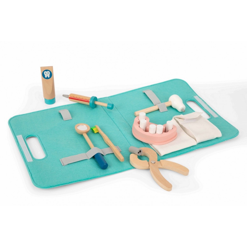 Детски дървен зъболекрски комплект Tooky toy-bellamiestore
