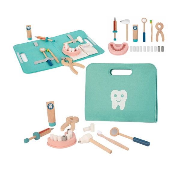 Детски дървен зъболекрски комплект Tooky toy-bellamiestore