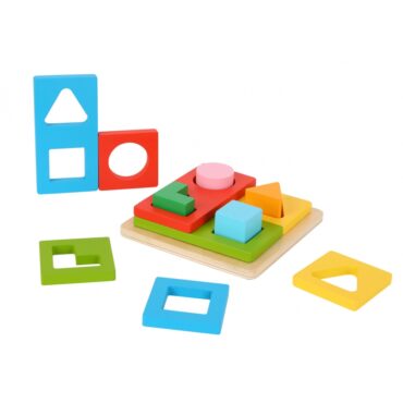 Монтесори пъзел с форми и цветове Tooky toy-bellamiestore
