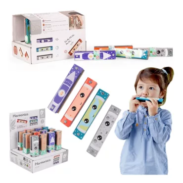 Детска дървена хармоника Classic World за забавна музикална игра у дома