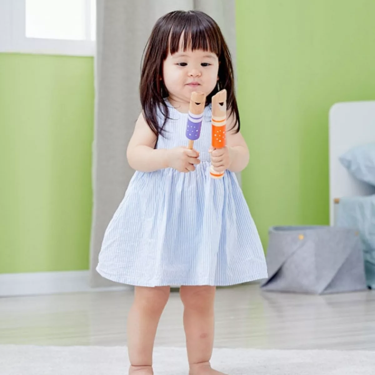 Дървена свирка Classic World музикален инструмент за деца игра и развитие