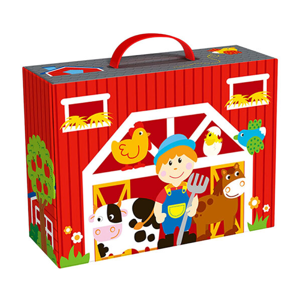 Детски комплект за игра - Фермата с дървени фигурки-bellamiestore