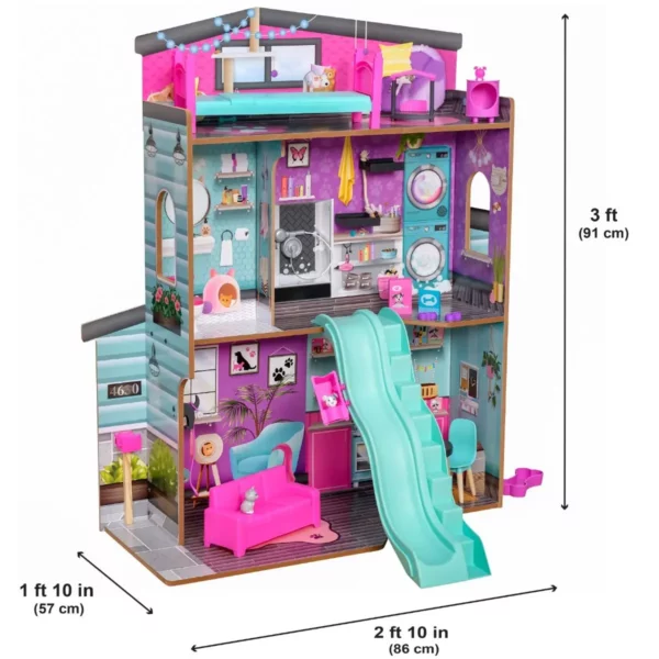 Перфектна дървена къща за кукли и домашни любимци-bellamiestore