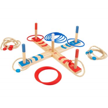 Дървена игра с рингове за хвърляне Tooky toy-bellamiestore играчки