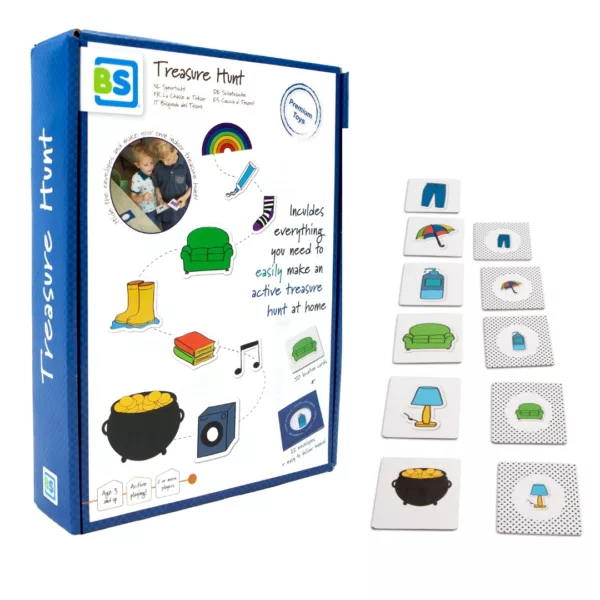 Игра за търсене на съкровище Намери го – BS Toys с карти и цветна кутия за 3+