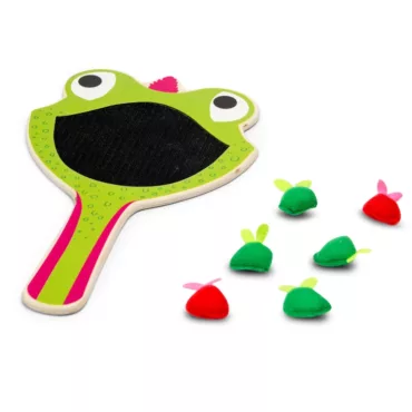 Детска игра с хилка &ndash; Гладния Гекон от BS Toys с меки текстилни топчета