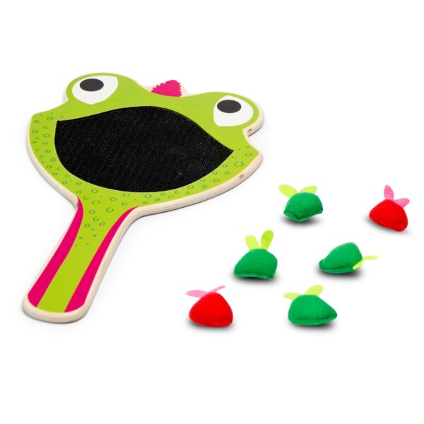 Дървена детска игра с хилка - Гладния Гекон-bellamiestore