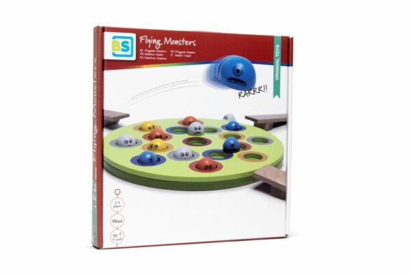 Дървена игра - Летящи чудовища -детска настолна игра в кутия
