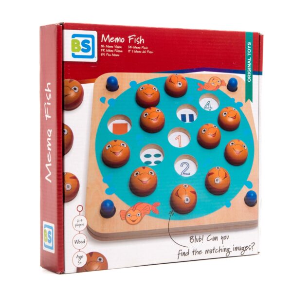 Дървена мемо игра рибки - BS Toys