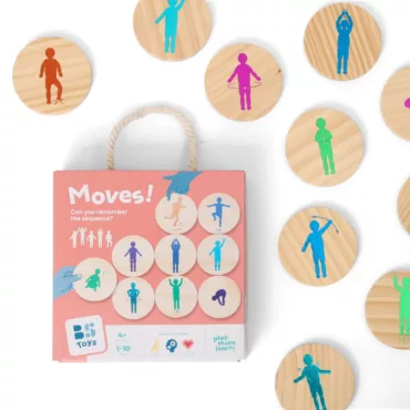 Детска настолна игра Раздвижи се от BS Toys дървени дискове 4+