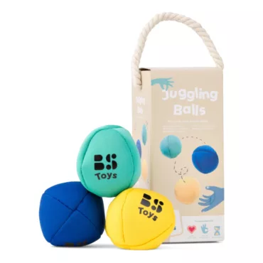 Комплект жонглиращи топки за деца &ndash; BS Toys с кутия и три цветни топки