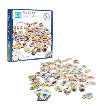 Намери рибките настолна игра с дървени рибки и карти 4+