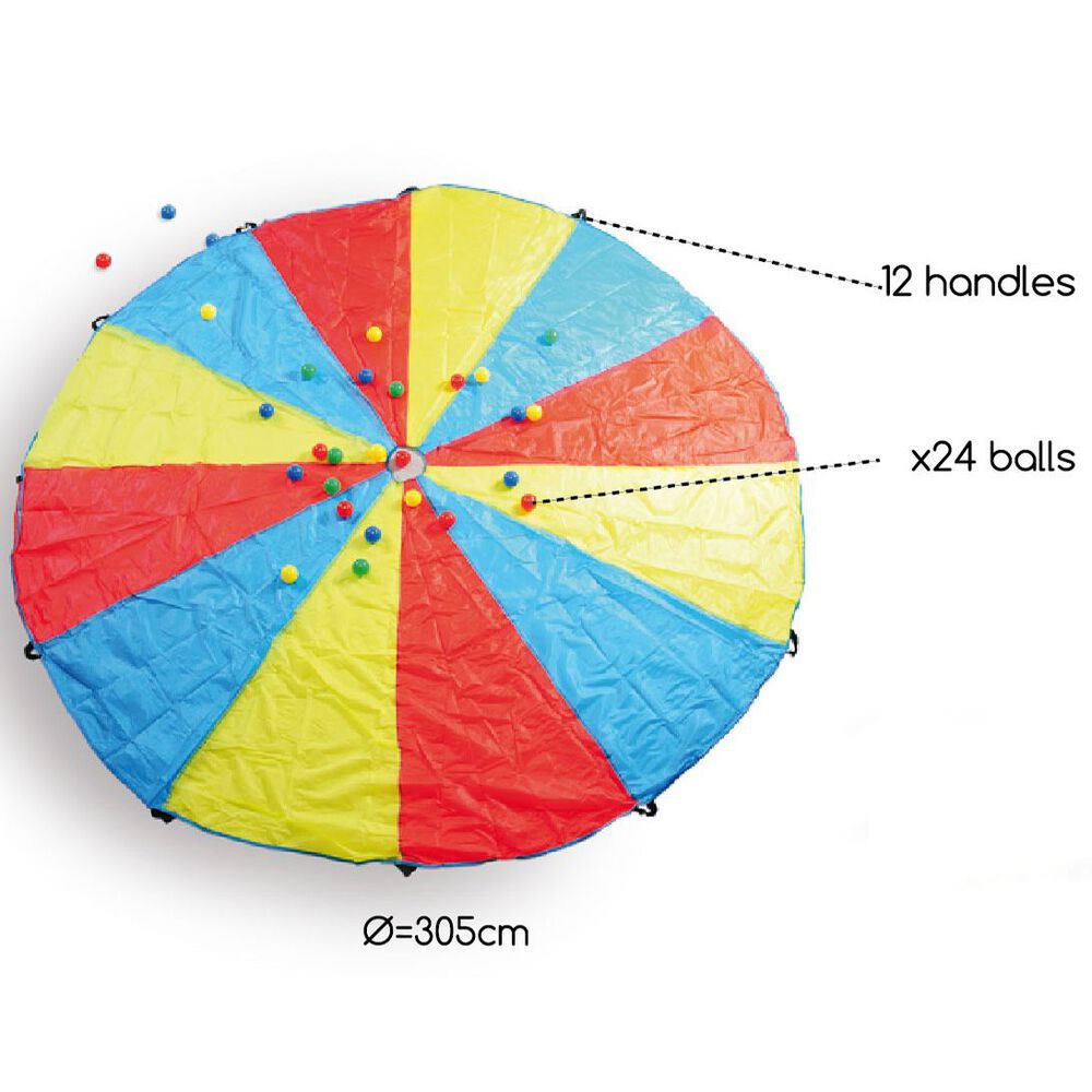 Детски парашут за игра с 24 топки -bellamiestore