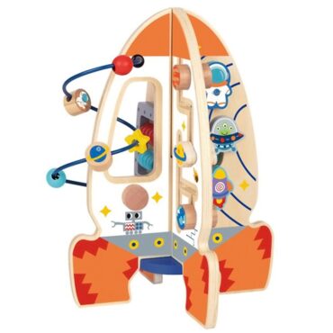 Tooky toy дървена играчка с активности - Ракета-bellamiestore