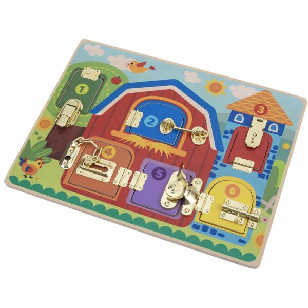 Активна и образователна дъска с ключалки -bellamiestore