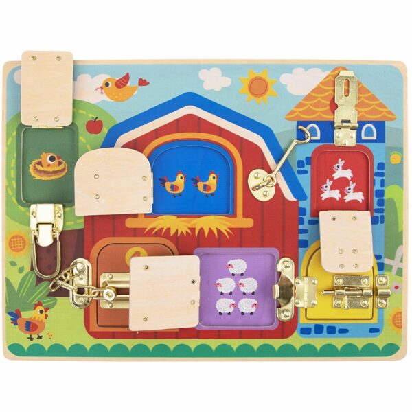 Активна и образователна дъска с ключалки -bellamiestore