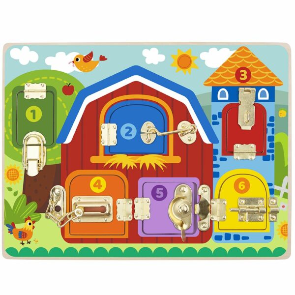 Активна и образователна дъска с ключалки -bellamiestore