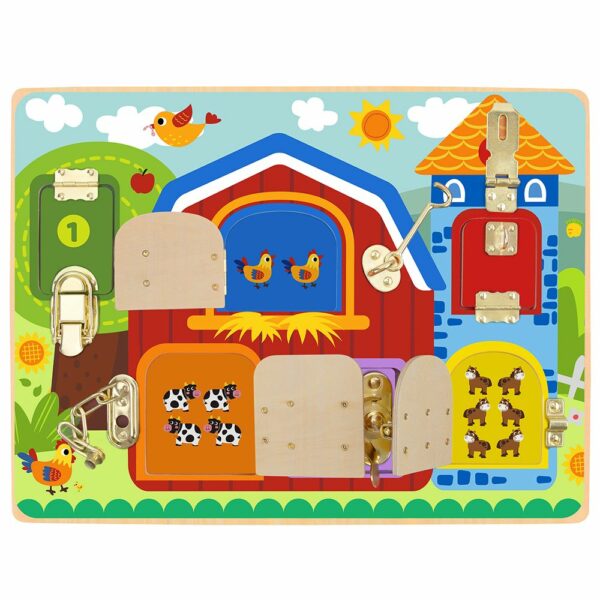 Активна и образователна дъска с ключалки -bellamiestore