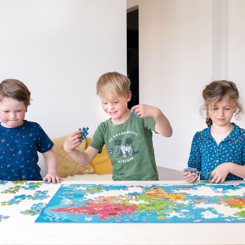 Детски пъзел от 150 части - Карта на света-белламистор