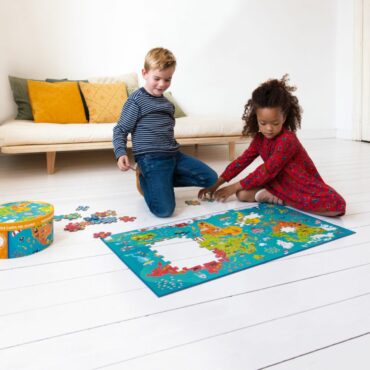 Детски пъзел от 150 части - Карта на света-белламистор