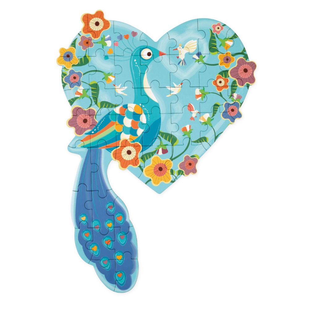Детски пъзел във формата на сърце Паун-bellamiestore