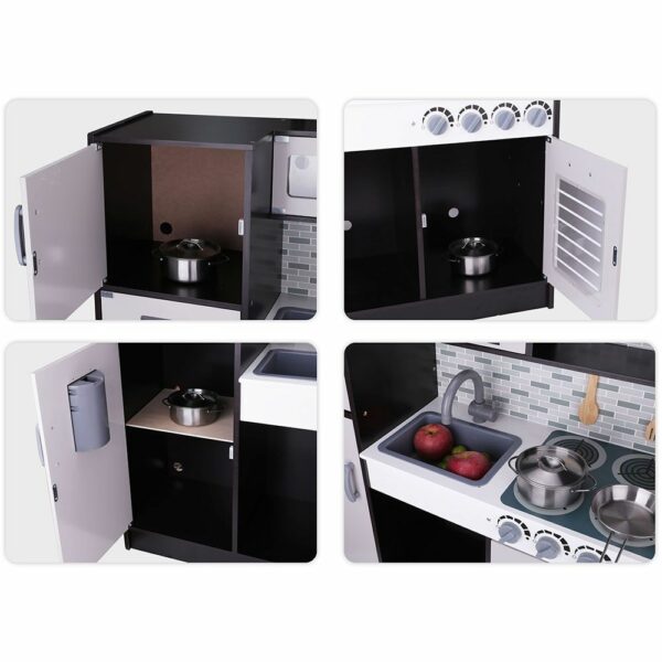 Голяма детска дървена кухня с обзавеждане-bellamiestore