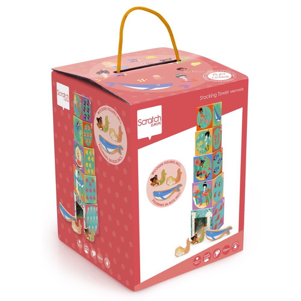 Картонени детски кубчета за игра - Русалки-bellamiestore
