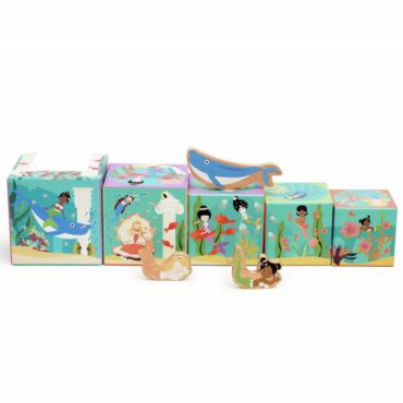 Картонени детски кубчета за игра - Русалки-bellamiestore