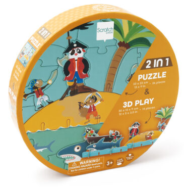 Пъзел за деца с 3D фигурки - Пирати-bellamiestore