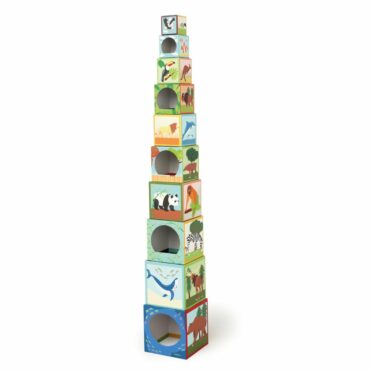 Scratch пирамида от картонени кубчета - Животните по света- bellamiestore