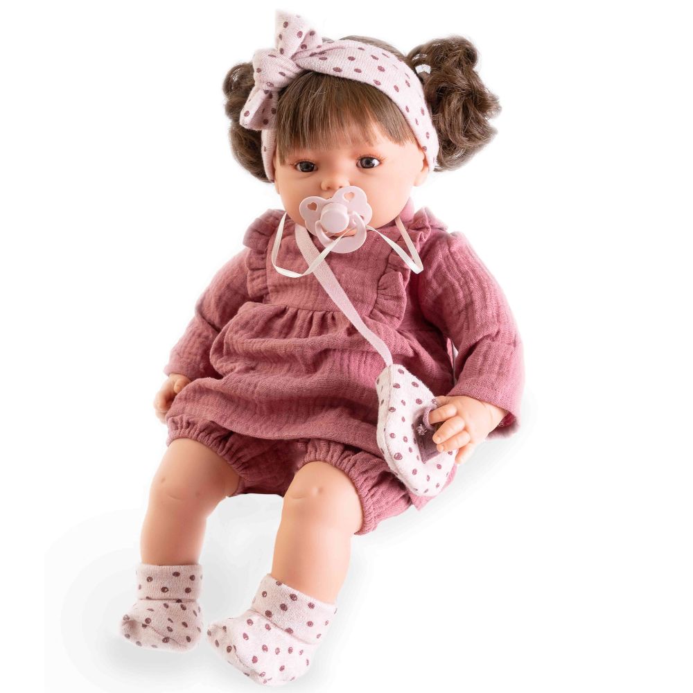 Кукла Бебче Бени с розов тоалет и чантичка-bellamiestore