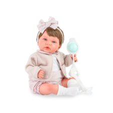 Реалистична кукла - Новородено бебе Анна с дрънкалка и биберон