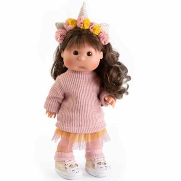 Модерна Кукла Айрис с диадема на еднорог-bellamiestore