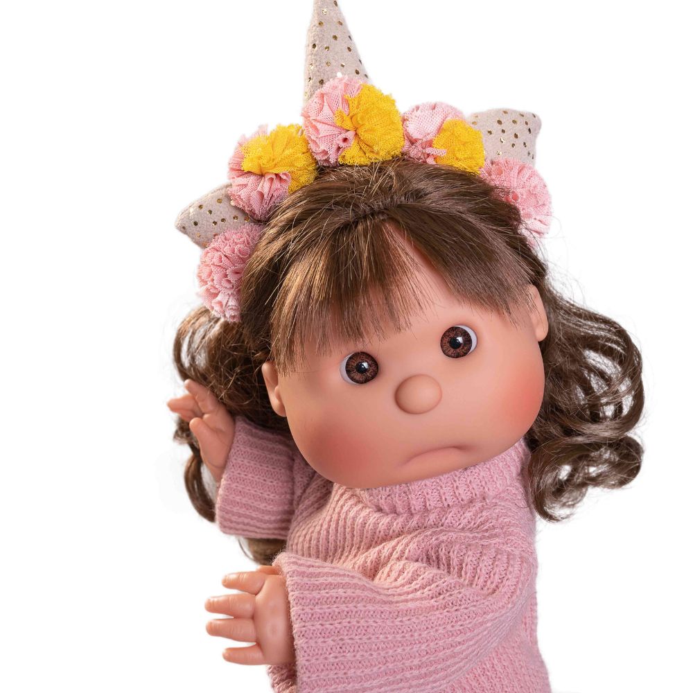 Модерна Кукла Айрис с диадема на еднорог-bellamiestore