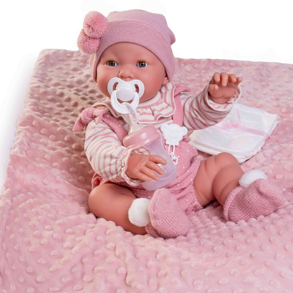 Новородено Бебе - кукла Миа с памперс и одеяло -bellamiestore