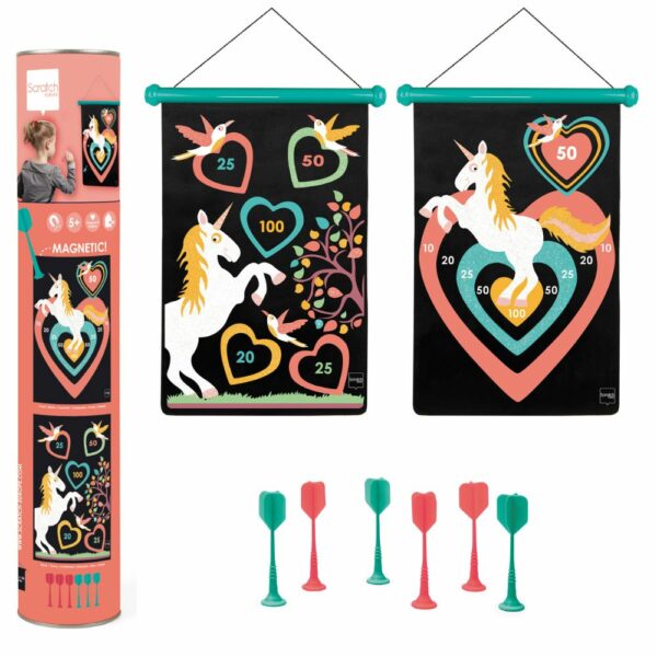 Scratch Магнитен детски дартс - Еднорог -bellamiestore
