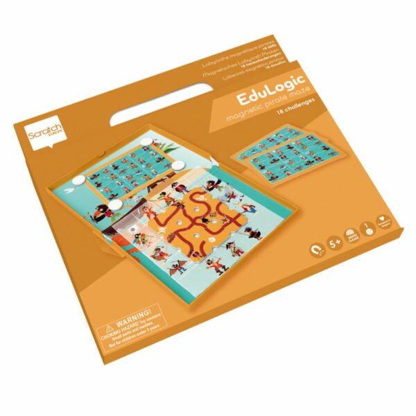 Scratch Образователна магнитна игра - Лабиринт с пирати-bellamiestore