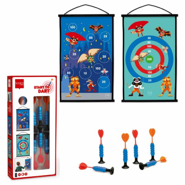 Scratch Детски дартс с вакум стрелички - Герои-bellamiestore