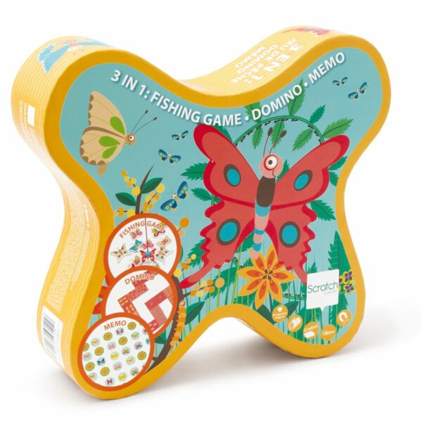 3 в 1 Любими детски настолни игри - Пеперуди-bellamiestore