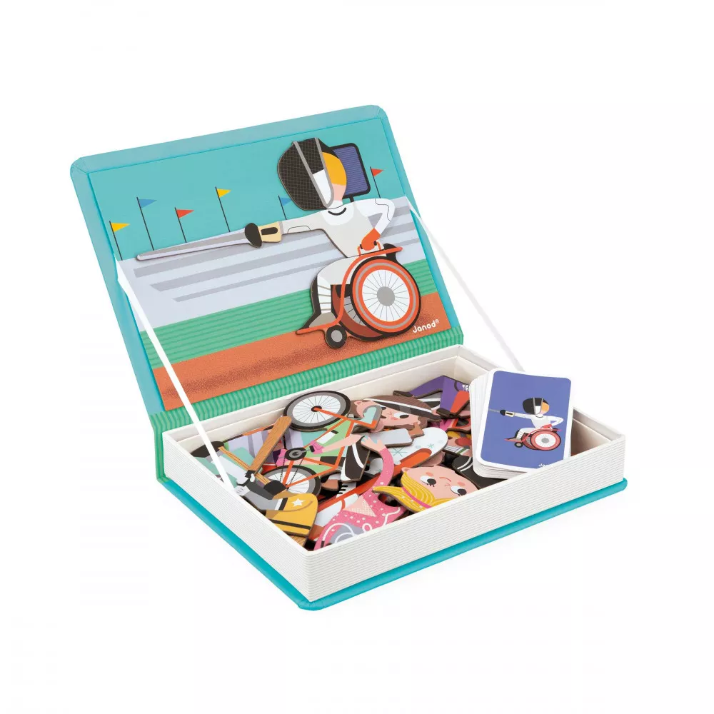 Детска магнитна книга - Спортове с 48 части -bellamiestore