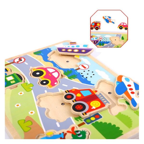 Музикален пъзел - Транспортни средства Tooky Toy-bellamiestore