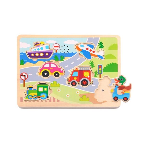 Музикален пъзел - Транспортни средства Tooky Toy-bellamiestore