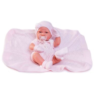 Бебенце Миа с плетен тоалет и одеяло-bellamiestore-shop