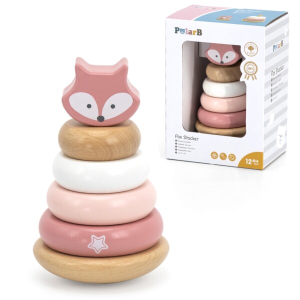 Дървени рингове за нанизаване Лисиче - PolarB-bellamiestore