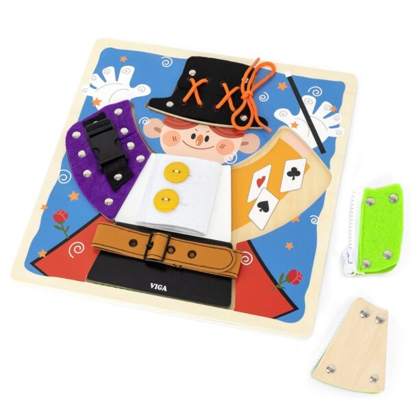 Дървено табло за умения - Магьосник за обличане-bellamie store