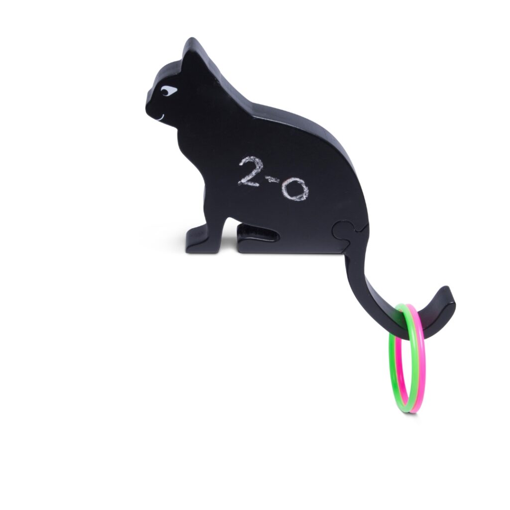 Игра с цветни рингове - Черно коте-bellamiestore